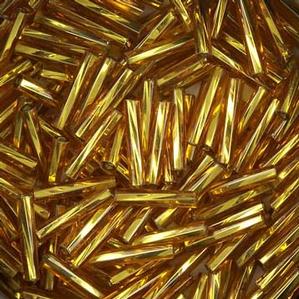 G1T#5-200 Gold Silverlined Twisted Bugles